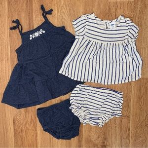 Old Navy Baby Girl Bundle Dresses & Bloomers - Two (2-Piece Sets)
